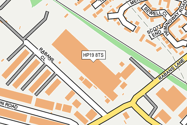 HP19 8TS map - OS OpenMap – Local (Ordnance Survey)