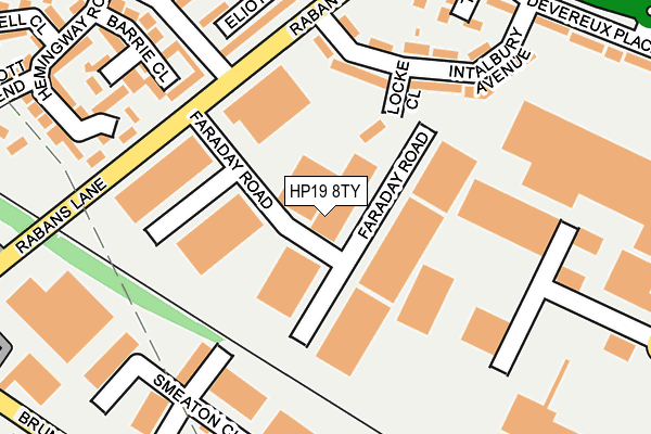HP19 8TY map - OS OpenMap – Local (Ordnance Survey)