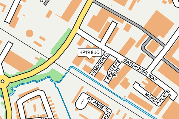HP19 8UQ map - OS OpenMap – Local (Ordnance Survey)
