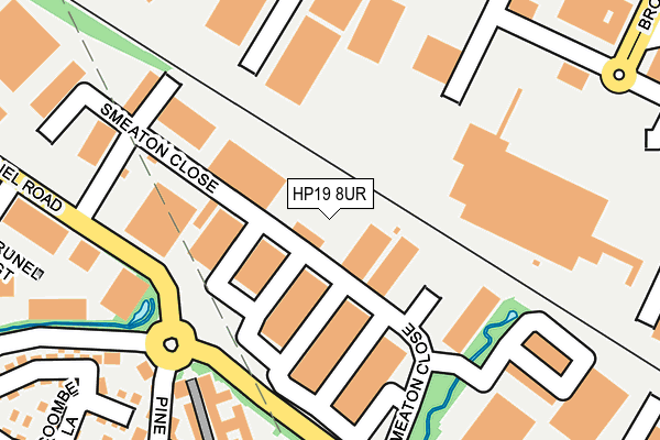 HP19 8UR map - OS OpenMap – Local (Ordnance Survey)