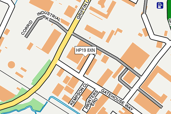 HP19 8XN map - OS OpenMap – Local (Ordnance Survey)
