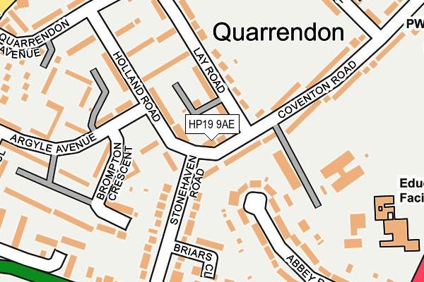 HP19 9AE map - OS OpenMap – Local (Ordnance Survey)