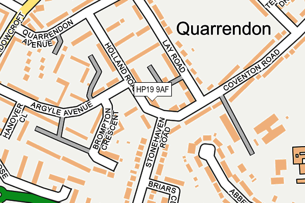 HP19 9AF map - OS OpenMap – Local (Ordnance Survey)