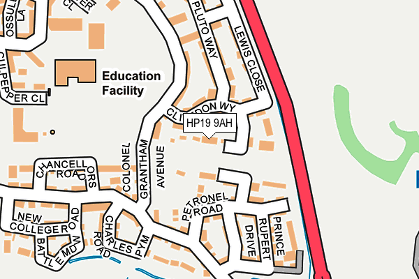 HP19 9AH map - OS OpenMap – Local (Ordnance Survey)