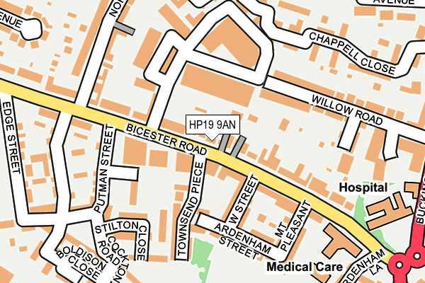 HP19 9AN map - OS OpenMap – Local (Ordnance Survey)