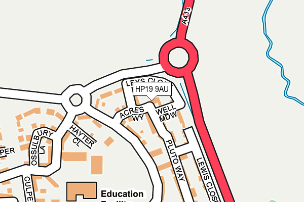 HP19 9AU map - OS OpenMap – Local (Ordnance Survey)