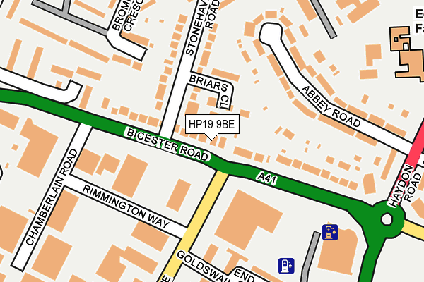 HP19 9BE map - OS OpenMap – Local (Ordnance Survey)