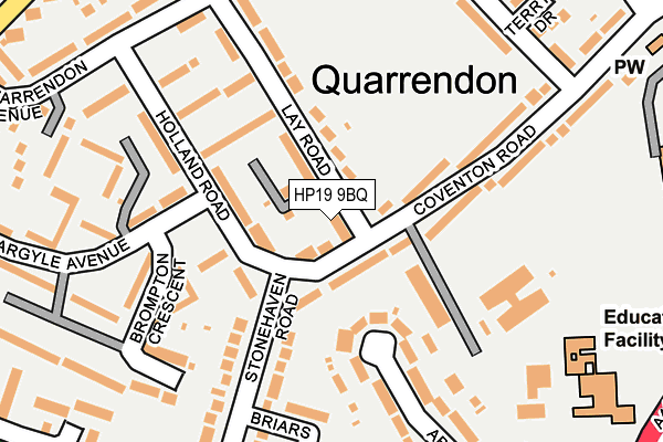 HP19 9BQ map - OS OpenMap – Local (Ordnance Survey)