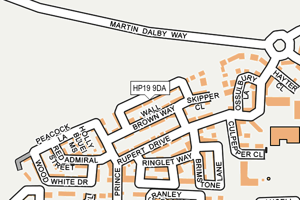 HP19 9DA map - OS OpenMap – Local (Ordnance Survey)