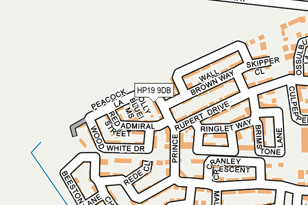 HP19 9DB map - OS OpenMap – Local (Ordnance Survey)