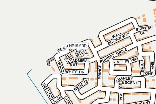 HP19 9DD map - OS OpenMap – Local (Ordnance Survey)