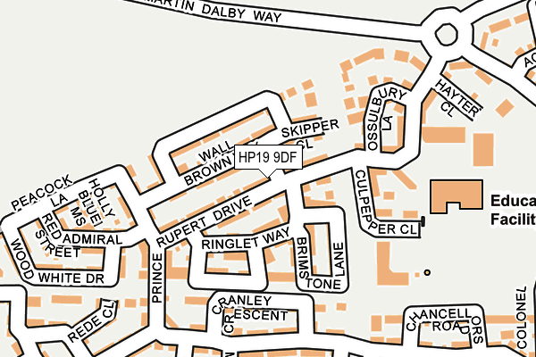HP19 9DF map - OS OpenMap – Local (Ordnance Survey)