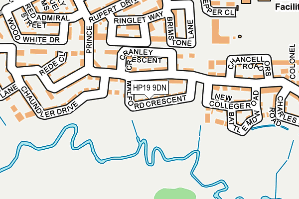 HP19 9DN map - OS OpenMap – Local (Ordnance Survey)