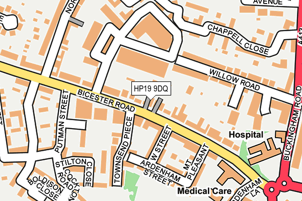 HP19 9DQ map - OS OpenMap – Local (Ordnance Survey)