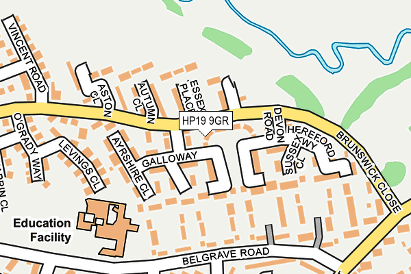 HP19 9GR map - OS OpenMap – Local (Ordnance Survey)