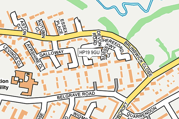 HP19 9GU map - OS OpenMap – Local (Ordnance Survey)