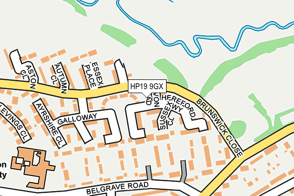 HP19 9GX map - OS OpenMap – Local (Ordnance Survey)