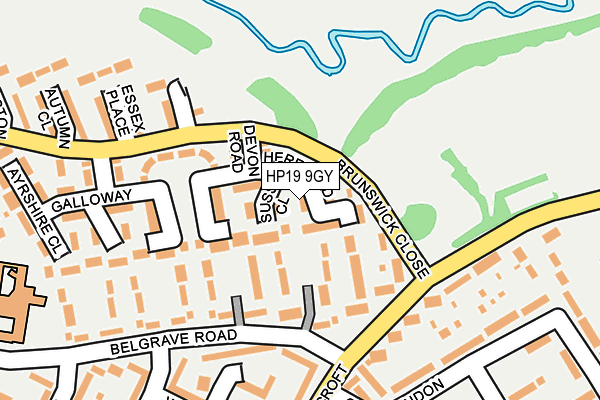 HP19 9GY map - OS OpenMap – Local (Ordnance Survey)