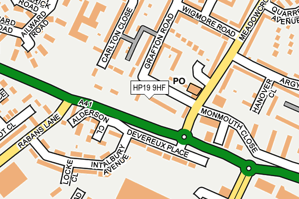 HP19 9HF map - OS OpenMap – Local (Ordnance Survey)