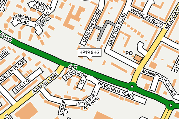 HP19 9HG map - OS OpenMap – Local (Ordnance Survey)