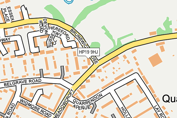 HP19 9HJ map - OS OpenMap – Local (Ordnance Survey)