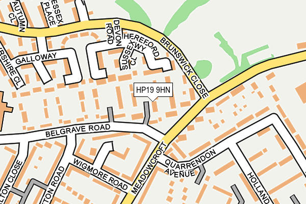 HP19 9HN map - OS OpenMap – Local (Ordnance Survey)