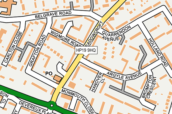 HP19 9HQ map - OS OpenMap – Local (Ordnance Survey)