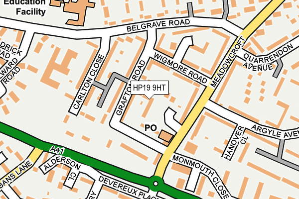 HP19 9HT map - OS OpenMap – Local (Ordnance Survey)