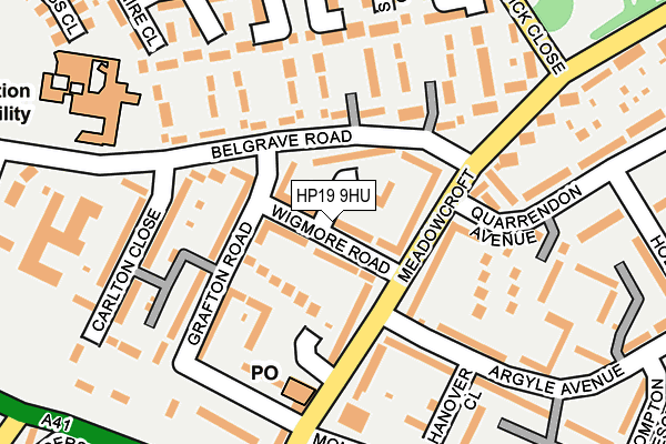 HP19 9HU map - OS OpenMap – Local (Ordnance Survey)