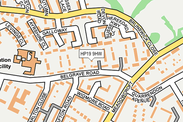 HP19 9HW map - OS OpenMap – Local (Ordnance Survey)