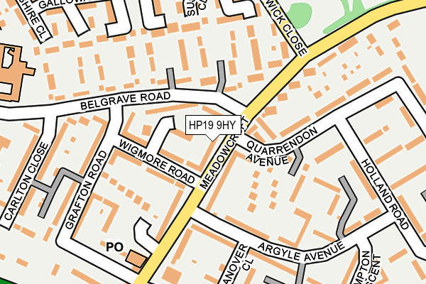 HP19 9HY map - OS OpenMap – Local (Ordnance Survey)
