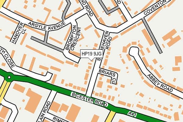 HP19 9JG map - OS OpenMap – Local (Ordnance Survey)