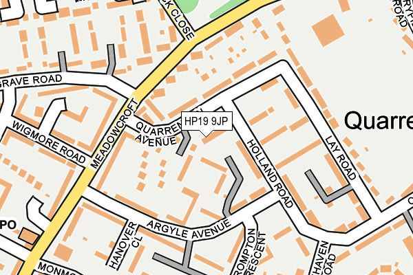 HP19 9JP map - OS OpenMap – Local (Ordnance Survey)