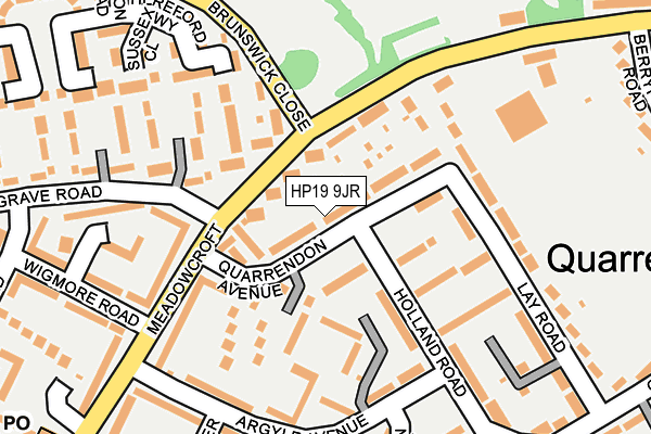 HP19 9JR map - OS OpenMap – Local (Ordnance Survey)