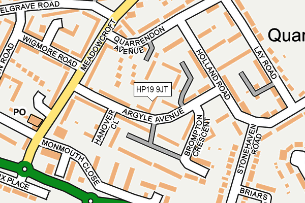 HP19 9JT map - OS OpenMap – Local (Ordnance Survey)