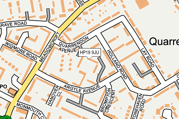 HP19 9JU map - OS OpenMap – Local (Ordnance Survey)