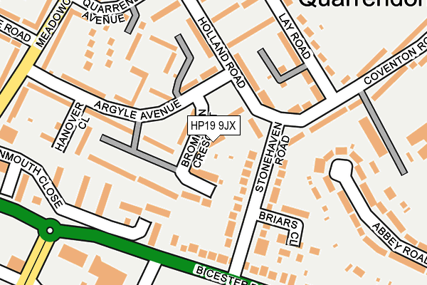 HP19 9JX map - OS OpenMap – Local (Ordnance Survey)