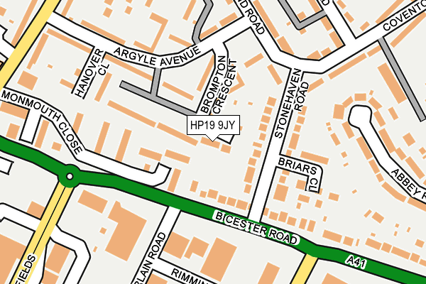 HP19 9JY map - OS OpenMap – Local (Ordnance Survey)