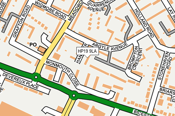 HP19 9LA map - OS OpenMap – Local (Ordnance Survey)