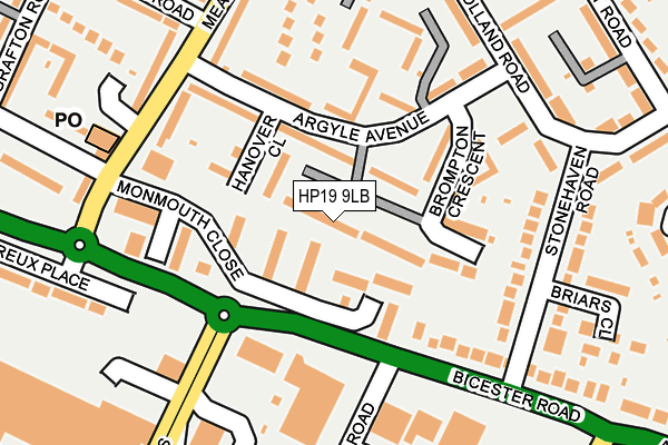 HP19 9LB map - OS OpenMap – Local (Ordnance Survey)