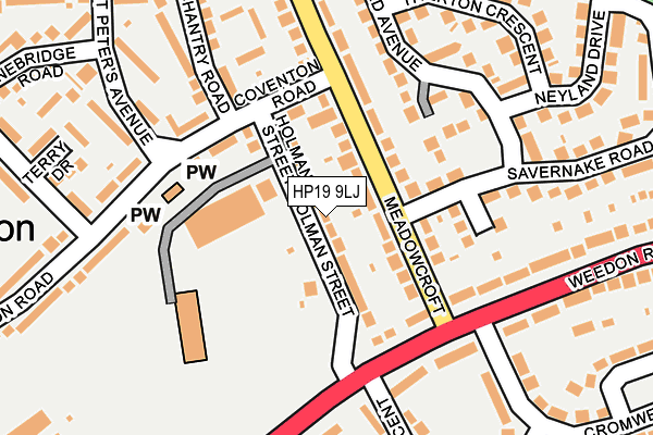 HP19 9LJ map - OS OpenMap – Local (Ordnance Survey)