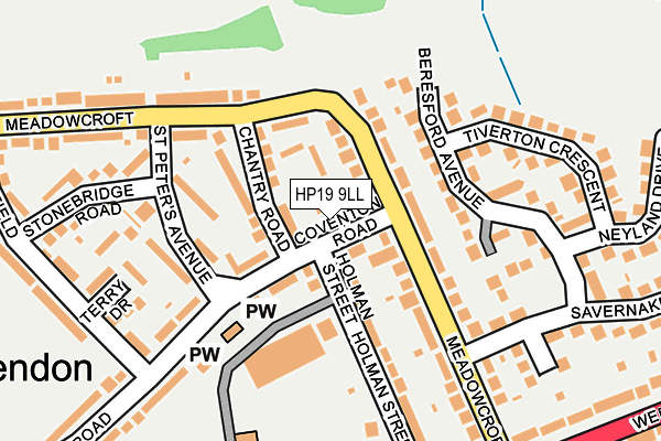 HP19 9LL map - OS OpenMap – Local (Ordnance Survey)