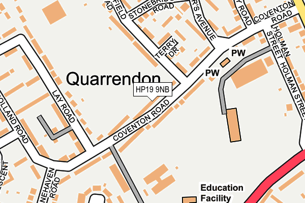 HP19 9NB map - OS OpenMap – Local (Ordnance Survey)