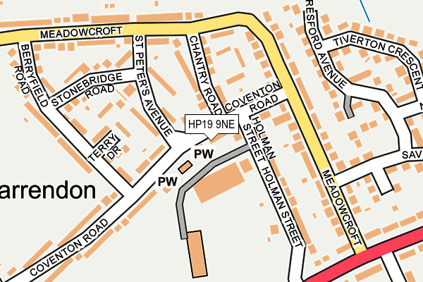 HP19 9NE map - OS OpenMap – Local (Ordnance Survey)