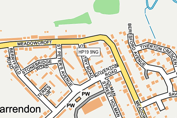 HP19 9NG map - OS OpenMap – Local (Ordnance Survey)