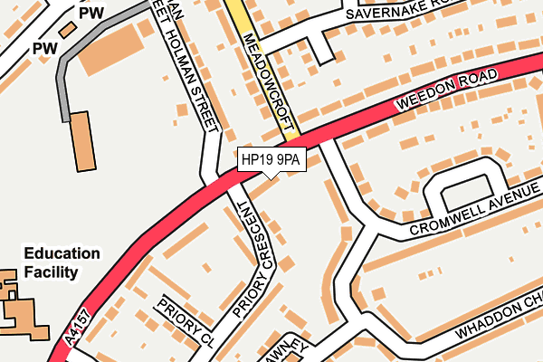 HP19 9PA map - OS OpenMap – Local (Ordnance Survey)