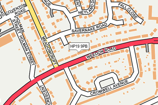 HP19 9PB map - OS OpenMap – Local (Ordnance Survey)