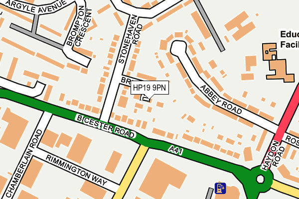 HP19 9PN map - OS OpenMap – Local (Ordnance Survey)