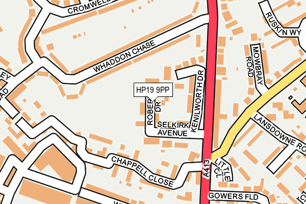 HP19 9PP map - OS OpenMap – Local (Ordnance Survey)