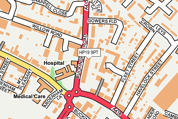 HP19 9PT map - OS OpenMap – Local (Ordnance Survey)